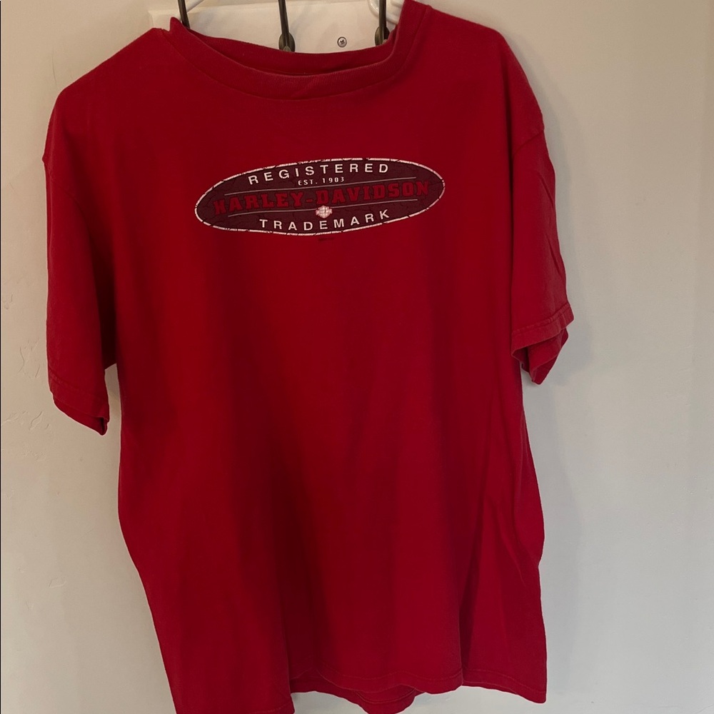 Harley Davidson Crimson Tee with Logo